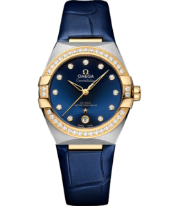 Omega CONSTELLATION 36 mm, steel ‑ yellow gold on leather strap 131.28.36.20.53.001