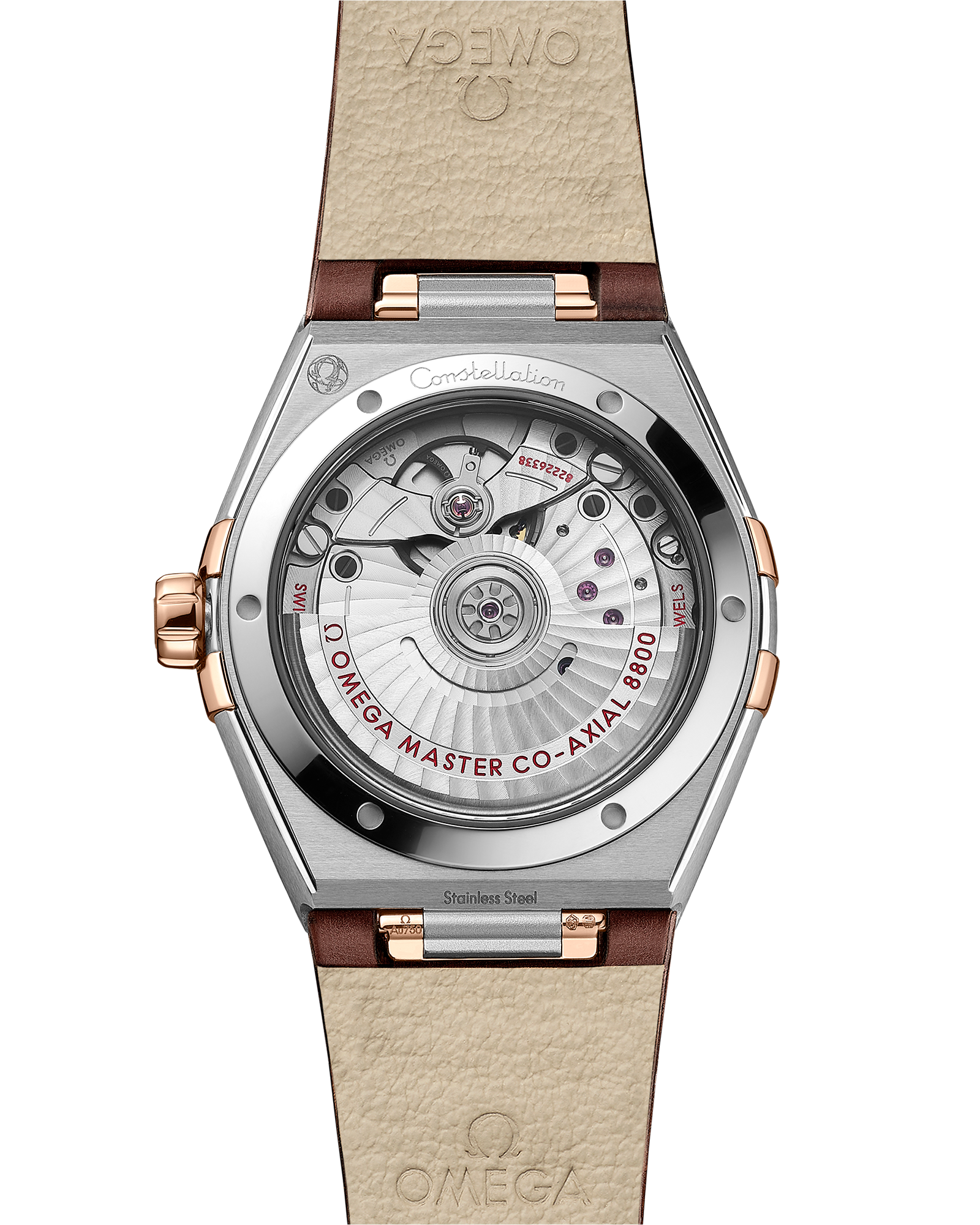 Omega CONSTELLATION 36 mm, steel ‑ Sedna™ gold on leather strap 131.28.36.20.63.001 - Image 2
