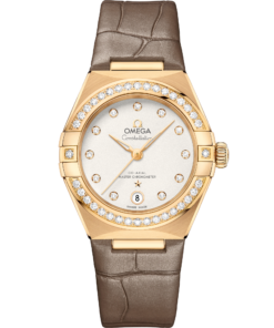 Omega CONSTELLATION 29 mm, yellow gold on leather strap 131.58.29.20.52.001