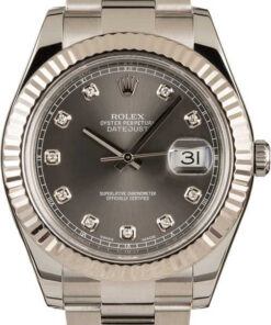 HandMade 41MM Rolex Datejust 116334 Rhodium Diamond Dial