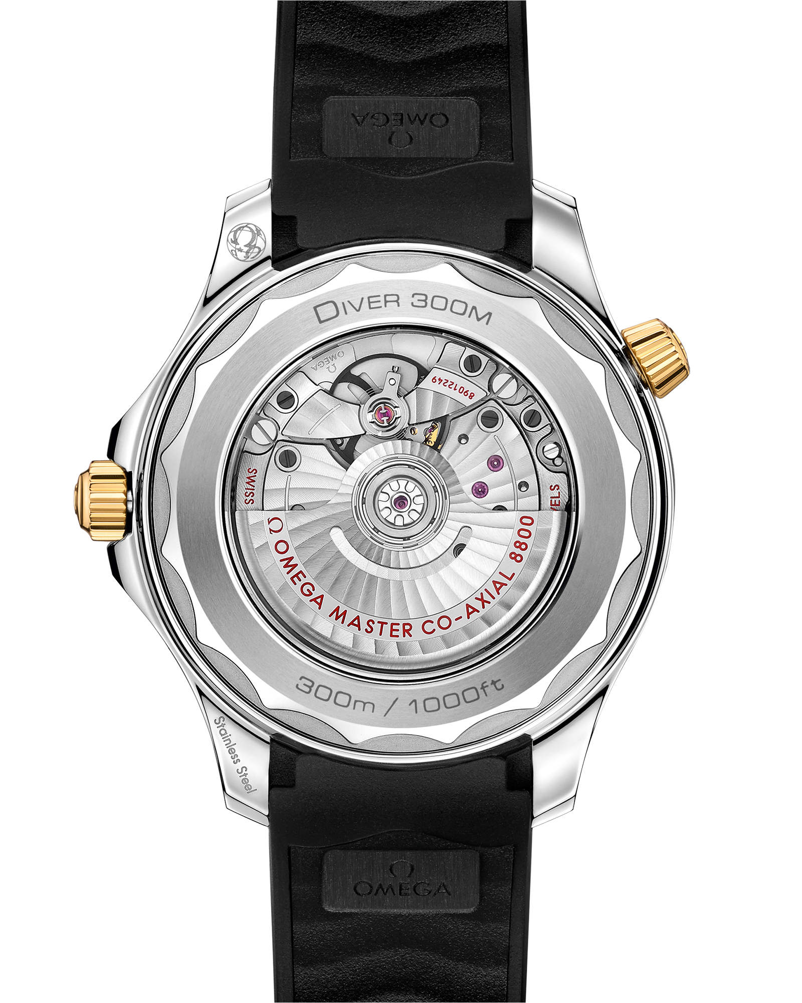 Omega SEAMASTER DIVER 300M 42 mm, steel ‑ yellow gold on rubber strap 210.22.42.20.01.001 - Image 2