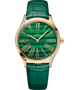 Omega DE VILLE TRÉSOR 36 mm, Moonshine™ gold on leather strap 428.58.36.60.99.001