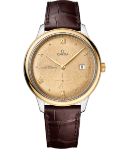 Omega DE VILLE PRESTIGE 41 mm, steel ‑ yellow gold on leather strap 434.23.41.20.08.001