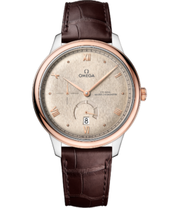 Omega DE VILLE PRESTIGE 41 mm, steel ‑ Sedna™ gold on leather strap 434.23.41.21.09.001