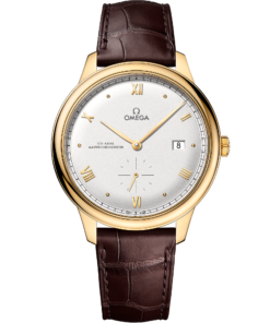 Omega DE VILLE PRESTIGE 41 mm, yellow gold on leather strap 434.53.41.20.02.001