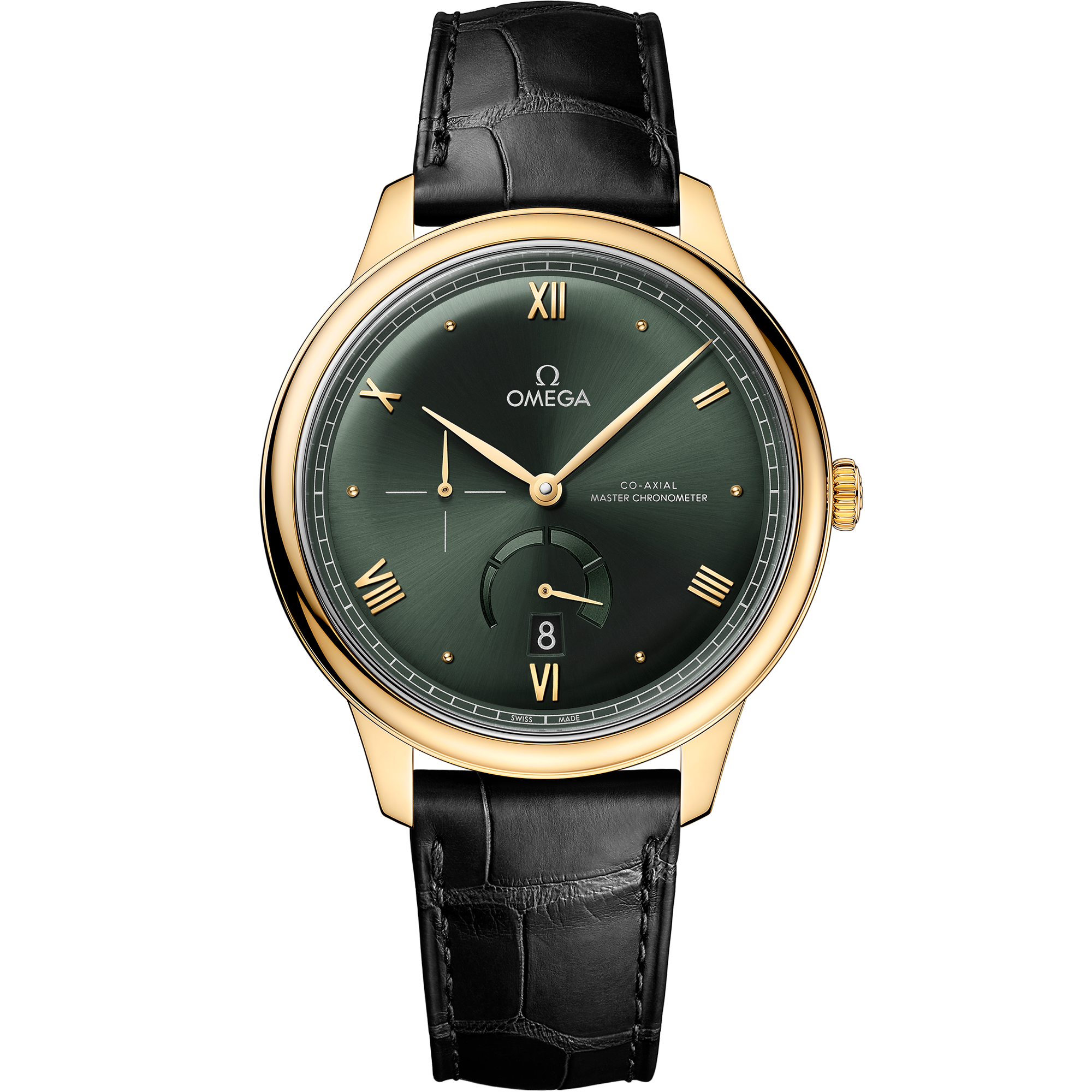 Omega DE VILLE PRESTIGE 41 mm, yellow gold on leather strap 434.53.41.21.10.001