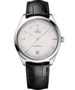 Omega DE VILLE TRÉSOR 40 mm, steel on leather strap 435.13.40.21.02.001