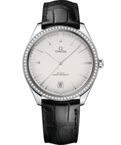 Omega DE VILLE TRÉSOR 40 mm, steel on leather strap 435.18.40.21.02.001