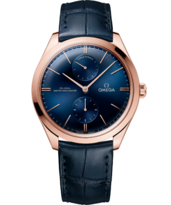 Omega DE VILLE TRÉSOR 40 mm, Sedna™ gold on leather strap 435.53.40.22.03.001