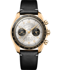 Omega SPEEDMASTER CHRONOSCOPE 43 mm, Moonshine™ gold on leather strap 522.62.43.51.02.001