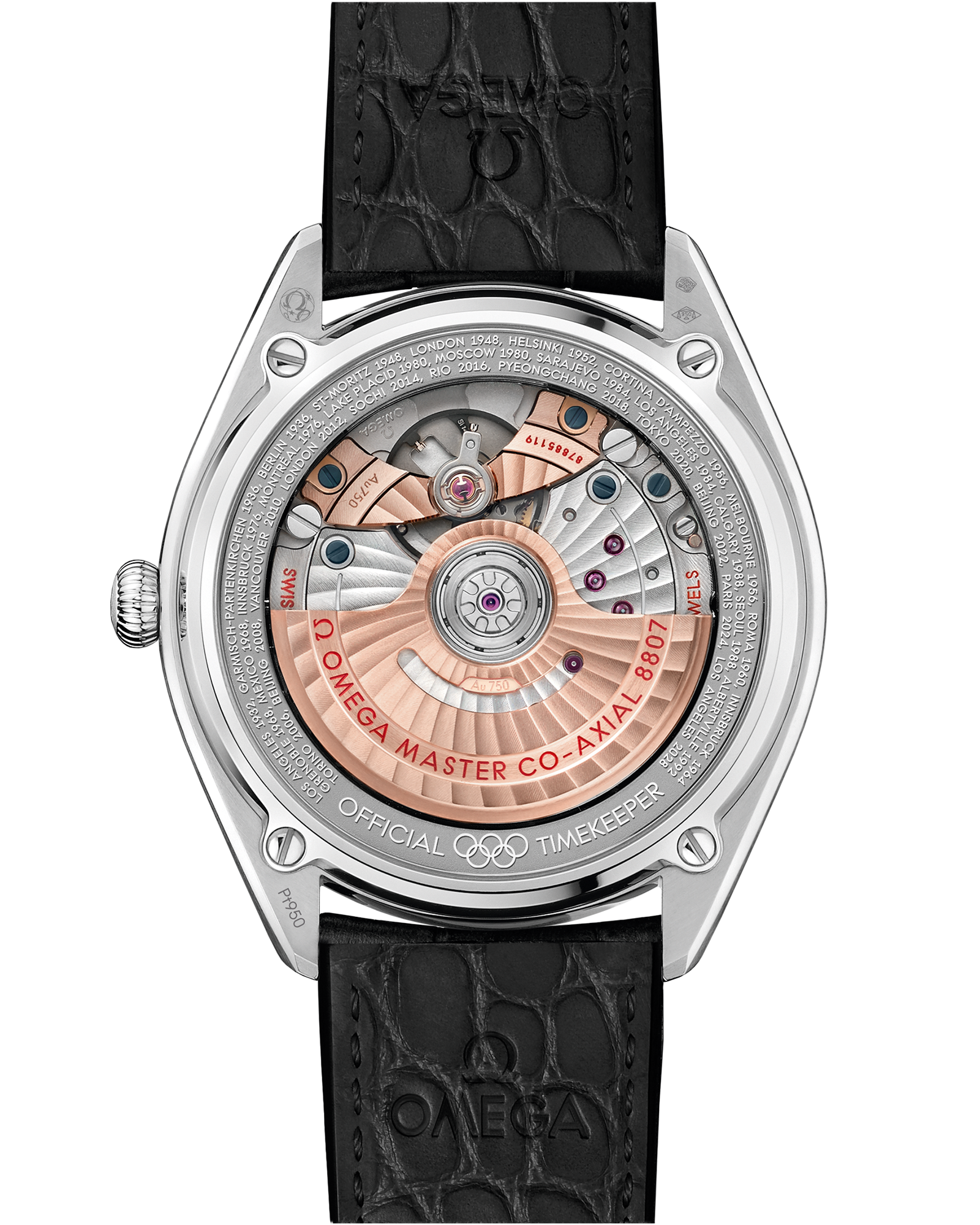 Omega SEAMASTER OLYMPIC OFFICIAL TIMEKEEPER 39.5 mm, platinum on leather strap 522.93.40.20.01.001 - Image 2