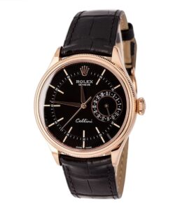 Alternative view of HandMade Rolex Cellini 50515 Black Guilloche Dial