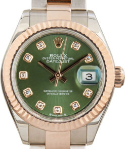 HandMade The Rolex Datejust 28 Ref 279171 Olive Green Diamond Dial