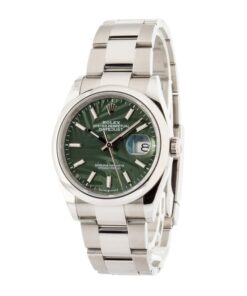 Alternative view of HandMade The Rolex Datejust 126200 Green Palm Motif Dial