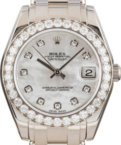 HandMade The Rolex Datejust Pearlmaster 34 ref 81298 18k White Gold