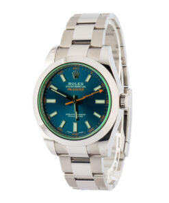 Alternative view of HandMade Rolex Milgauss 116400GV Green Crystal Blue Dial