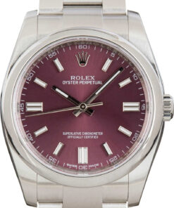 HandMade Rolex Oyster Perpetual 116000 Red Grape Dial