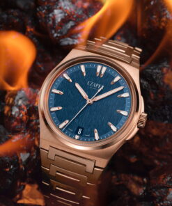 Alternative view of Antarctique Mount Erebus Deep Blue Full Rose Gold