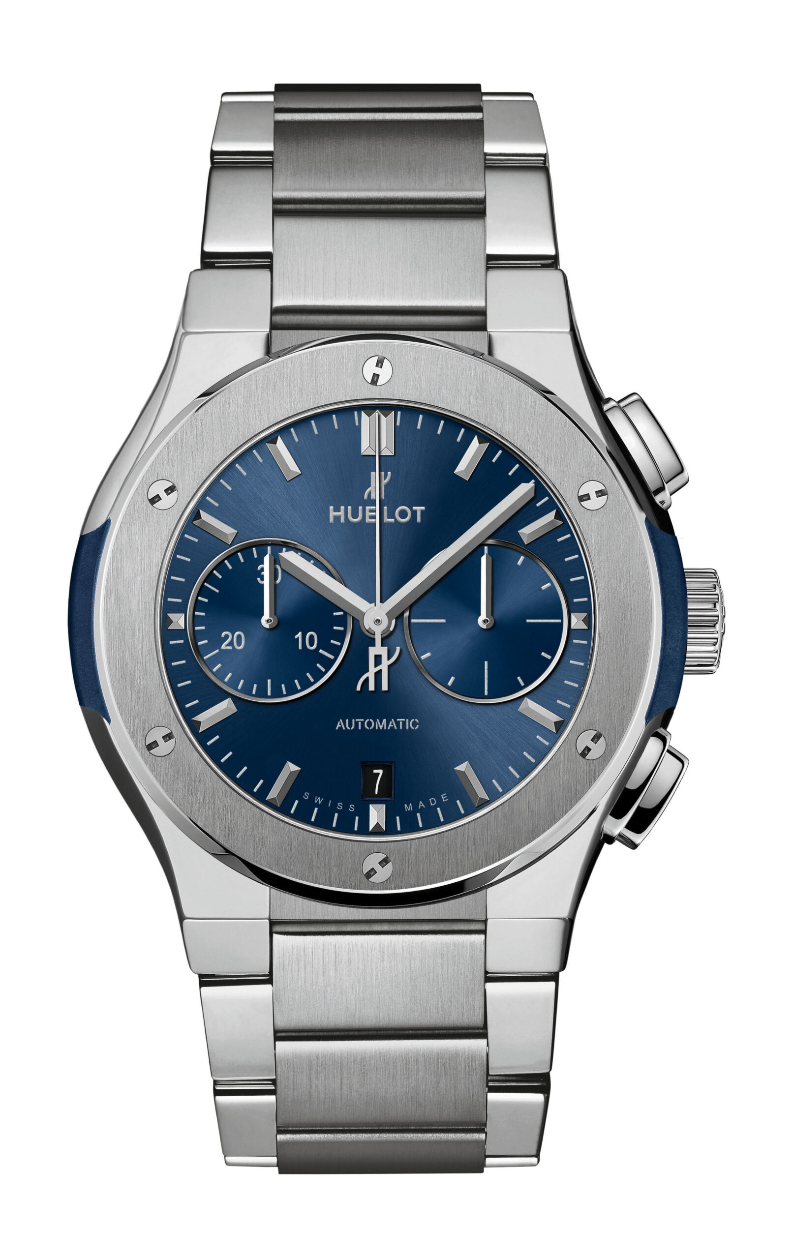Classic Fusion Chronograph Titanium Blue Bracelet