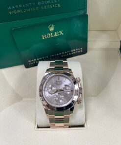 Alternative view of Rolex Daytona Everose Gold Rose Diamond Baguette 40mm Dial Oyster Bracelet Ref# (116505)