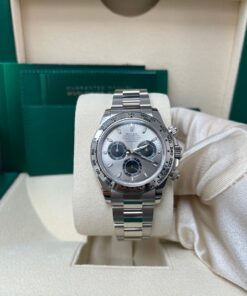 Alternative view of Rolex Daytona White Gold Cosmograph 40 Watch -Stainless Steel And Black Index Dial (Ref# 116509)