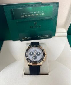 Alternative view of Rolex Daytona 40 Watch - Meteorite and Black Index Dial - Black Oysterflex Strap (Ref # 116518LN)