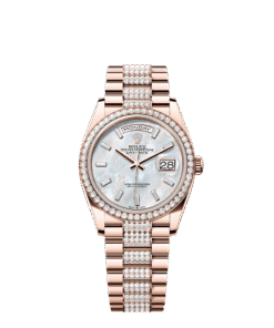 Rolex Day-Date 36 36 mm Everose gold and diamonds 128345rbr-0078
