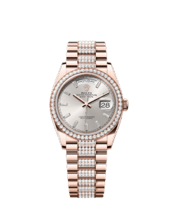 Rolex Day-Date 36 36 mm Everose gold and diamonds 128345rbr-0082