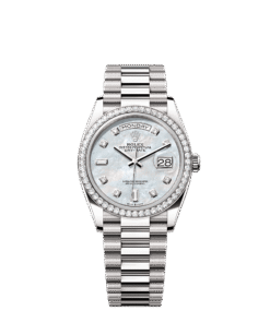 Rolex Day-Date 36 36 mm white gold and diamonds 128349rbr-0004