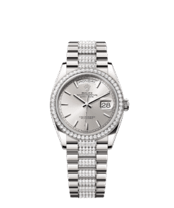 Rolex Day-Date 36 36 mm white gold and diamonds 128349rbr-0013