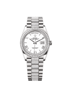 Rolex Day-Date 36 36 mm white gold and diamonds 128349rbr-0044