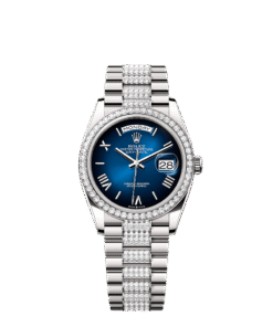 Rolex Day-Date 36 36 mm white gold and diamonds 128349rbr-0048