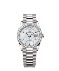 Rolex Day-Date 36 36 mm white gold and diamonds 128349rbr-0049
