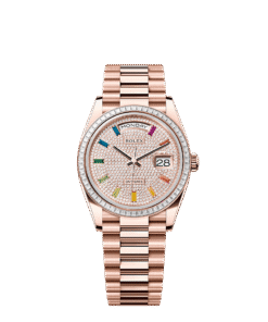 Rolex Day-Date 36 36 mm Everose gold and diamonds 128395tbr-0008