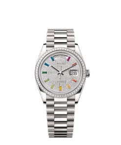 Rolex Day-Date 36 36 mm white gold and diamonds 128399tbr-0005
