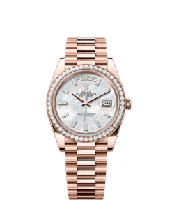 Rolex Day-Date 40 40 mm Everose gold and diamonds 228345rbr-0026