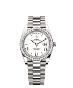 Rolex Day-Date 40 40 mm white gold and diamonds 228349rbr-0039