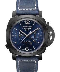 Luminor Chrono Monopulsante 8 Giorni GMT Blu Notte