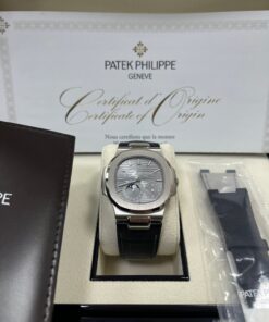 Alternative view of Patek Philippe Nautilus Grey Dial Ref # 5712G-001