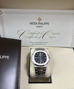 Alternative view of Patek Philippe Nautilus Stainless Steel/ Black-Blue Dial (Ref#5711/1A-010)