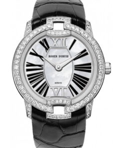 Velvet White Gold -Black Alligator Strap