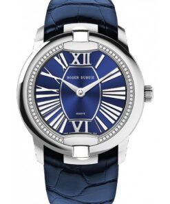 Velvet White Gold -Blue Alligator Strap