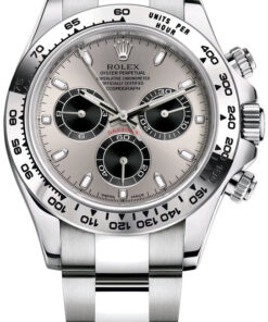 Rolex Daytona White Gold Cosmograph 40 Watch -Stainless Steel And Black Index Dial (Ref# 116509)