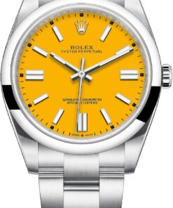 Rolex Oyster Perpetual 41 Stainless Steel/ Sunflower Yellow Dial/ Oyster Bracelet (Ref# 124300)
